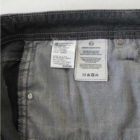 AG Adriano Goldschmied Jeans Mens 34x34 The Everette 5-Pocket Dark Gray. main image 9